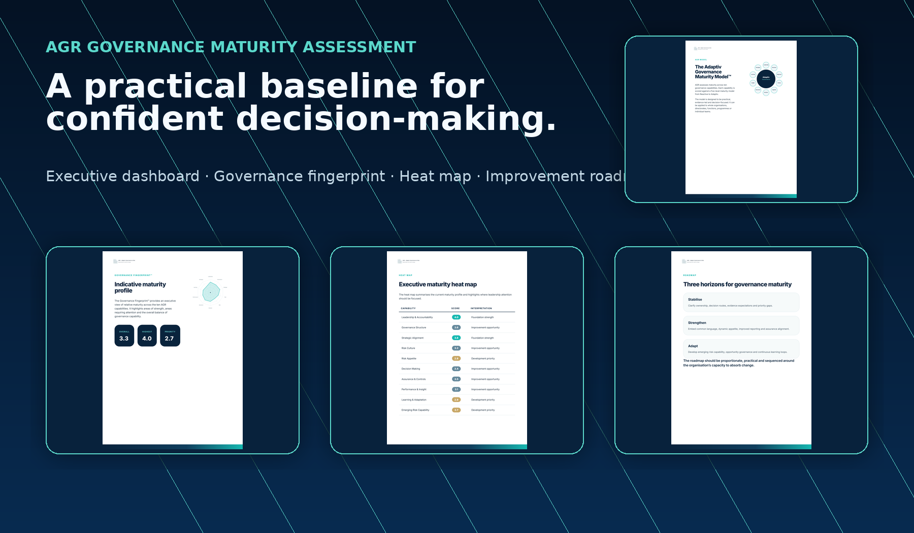 AGR Governance Maturity Assessment outputs